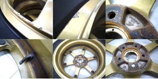 アルミ ホイール ヨコハマ AVSMODEL 6 17×7J 5H PCD100 +48 ダンロップ