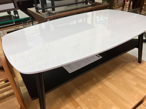 新品家具大川家具テーブルセンターテーブル105幅エナメルトップ  No.372● ※現金、クレジット、スマホ決済対応※