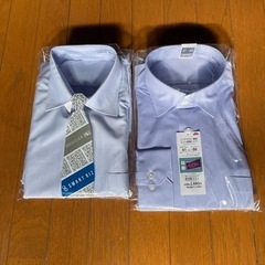2枚セット　ワイシャツ　ノンアイロン混綿ニット長袖