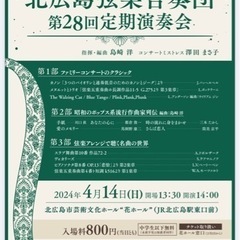 北広島弦楽合奏団 第28回定期演奏会 チケット400円