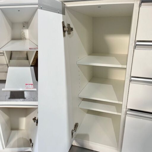 ☆NITORI ニトリ☆ キッチンボード レンジボード 食器棚 白 鏡面仕上げ