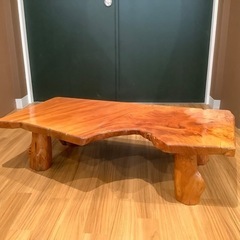 【トレファク神戸南店】木製一枚板ローテーブル【取りに来られる方限定】