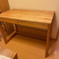 無垢材　木製　学習机　シンプル　堀田家具