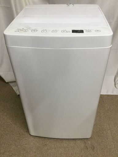 【北見市発】ハイアール Haier 全自動電気洗濯機 AT-WM45B 2018年製 4.5kg 白 乾燥機能無 上開き (E2484wY)