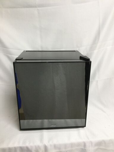 【北見市発】A-STAGE 1ドアミラーガラス冷蔵庫 AR-20L01MG 2021年製 20L 黒 ホテル用冷蔵庫 コンパクト 小型 卓上 旅館 右開き (E2500wY)