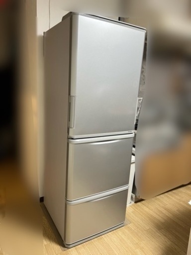 【2.27-28限定　値下げ可】シャープ 冷蔵庫 (幅60.0cm) 350L 両開き 3ドア シルバー系 SJ-W352E-S
