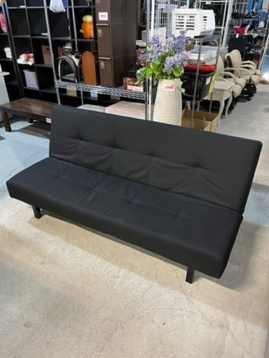 ☆激安!!☆ IKEA ソファベッド バルカルプ クニーサ ブラック ベッド時シングルサイズ