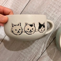 猫　スープカップ