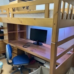 木製システムベッド　ロフトベッド