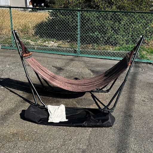 ポータブルハンモック 屋内外兼用 キャンプ アウトドア 多目的自立式 折りたたみ式 ハンモック