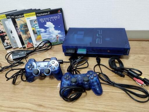 ☆PS2 スケルトンブルー　動作品　全部セット✩
