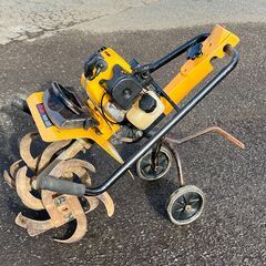現品確認歓迎 初期不良対応OK 使われてた動作品 ナタ爪程度良く 軽量 リョービ 2サイクル 1.7馬力 耕運機 RCV-330 移動輪付 取説も見れる