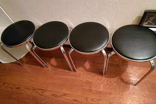 超美品　UCHIDA MK   2脚セット　回転式丸椅子　JOIFA307