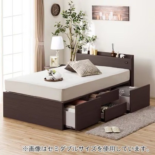 【引き取り手決まってます】ニトリ　収納付きシングルベットフレームのみ