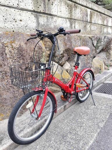 C897★8500円★　折りたたみ中古自転車【20インチ　赤 】 中古品 自転車/折りたたみ自転車 赤色 20インチ C897☆8500円