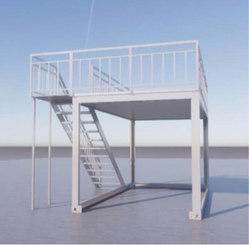 アオミのデッキ付きハウスフレーム 車庫や倉庫にピッタリ ユニット