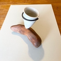 花瓶　陶器　木製　