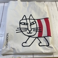 リサラーソン　エコバック　ホワイト　可愛い　猫　中古