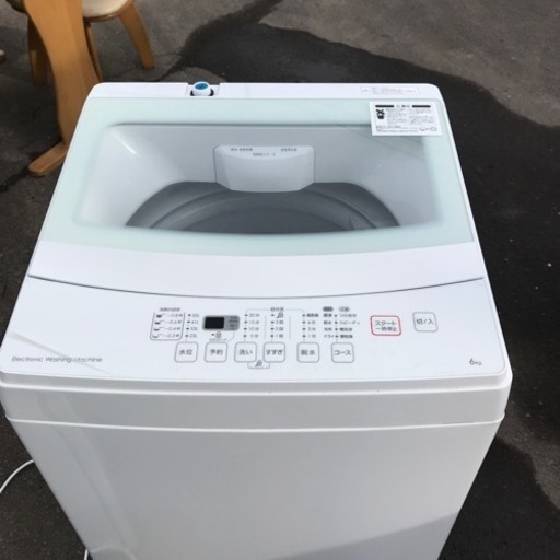 【中古品】ニトリ6kg 全自動洗濯機NT60L1 2019年製