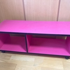 テレビ台 棚 ピンク色 汚れあり