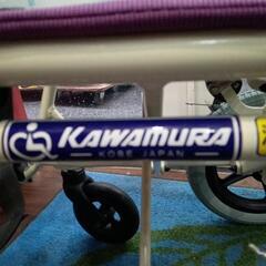 ★【カワムラ】3回使用の美品！車椅子　折り畳めます　取扱説明書・箱あり　【店頭販売のみ】