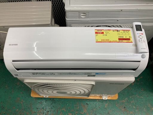 K05124　アイリスオーヤマ　2019年製　中古エアコン　主に14畳用　冷房能力　4.0KW ／ 暖房能力　5.0KW