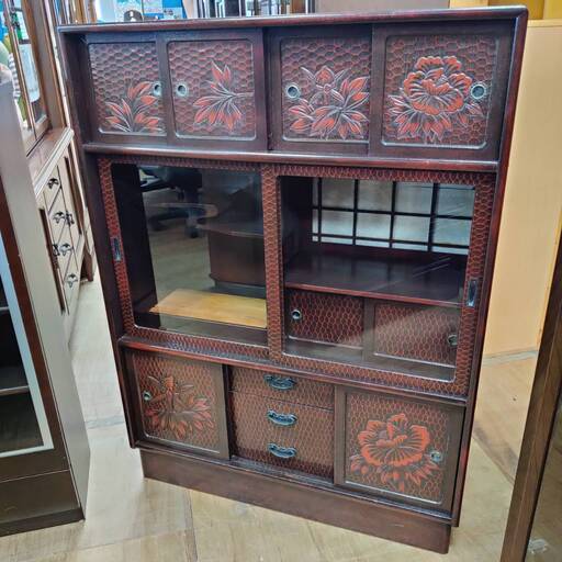 【愛品倶楽部柏店】鎌倉彫 水屋収納