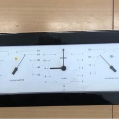 【決まりました】室温計・時計・湿度計一体型置き時計