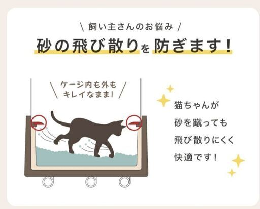 猫用 トイレ付き3段ケージ(高さ180cm)お譲りします。