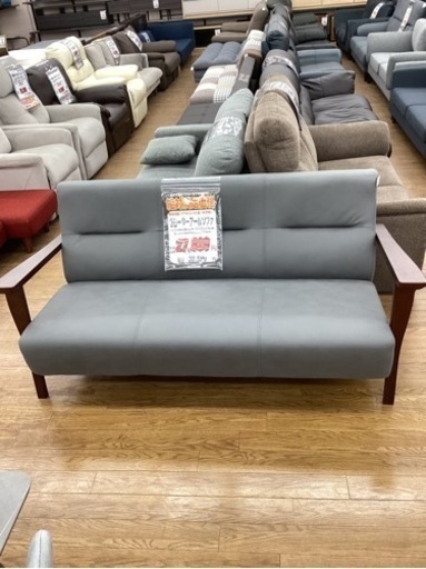 KB-58【新入荷 アウトレット】絶対満足価格 3シーターアームソファ グレー