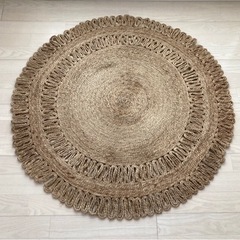 BOHO ラウンドジュートラグ 約125cm円形