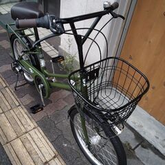 BRIGHT DAY[ブライトディ]20吋 コンパクト自転車 外装6段/LEDオート/カーキ