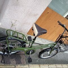 BRIGHT DAY[ブライトディ]20吋 コンパクト自転車 外装6段/LEDオート/カーキ