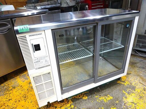 (1233)ホシザキ テーブル形冷蔵ショーケース 台下ショーケース RTS-100STB2 2016年製 W1000D450H800 100V 業務用 中古 厨房