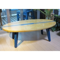 サーフボード風ローテーブル（座卓）無垢材