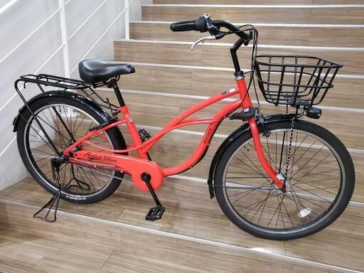 街乗り　ビーチクルーザー　ポートレートウェーブ　自転車　オレンジ　ファット