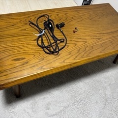 【値下げしました】木製ローテーブル（こたつ付き）　幅120×60...
