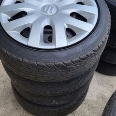 15インチ6jj鉄チンホイールタイヤバリ溝