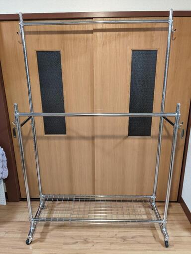 ■　プロ仕様、ハンガーラック、ダブル、幅120cm、新品価格19980円、山梨県甲斐市