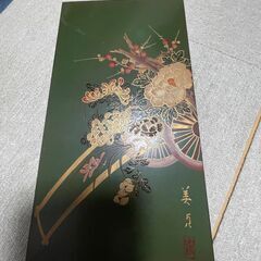美品・日本画・アクリル板・手書き.全長23ｃｍ×43ｃｍ•3800円