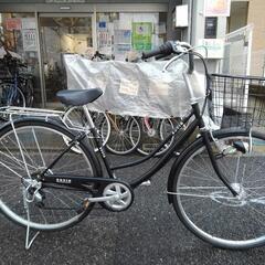 中古自転車2931 前後タイヤ新品！ 27インチ 6段ギヤ LEDオート 