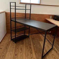 オフィス家具　机　棚　テーブル　黒　木