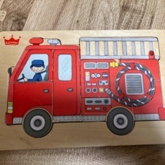 エドインター　木製　パズル　消防車