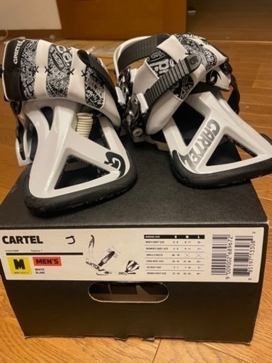 スノーボード ステップオン ブーツビンディングセット ケース付き