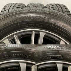 【TOYO GARIT GIZ 205/60R16】スタッドレス【Fang 16インチ 6.5J5HPCD114.3+40】21年製 バリ溝 ジューク等　(MTK523)クレジットカード QRコード決済可能
