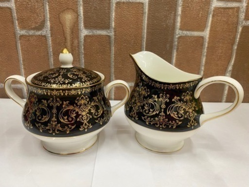 【愛品館 江戸川店】ウエッジウッド カーナボン シュガーポット\u0026クリーマー ID:102-027047-007