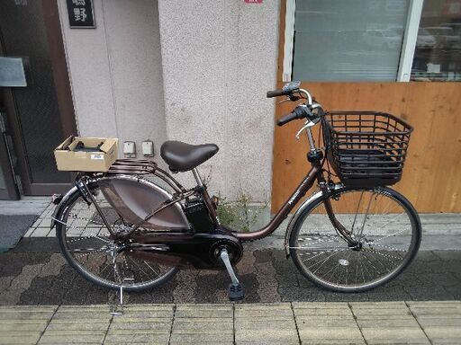 超美品☆☆[Panasonic]ViVi MX  26吋電動アシスト自転車(ビビ) 12Ahバッテリー+充電器+キー2本(チョコブラウン)