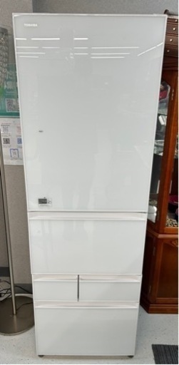 TOSHIBA 411L 2018年製 ガラストップ冷蔵庫