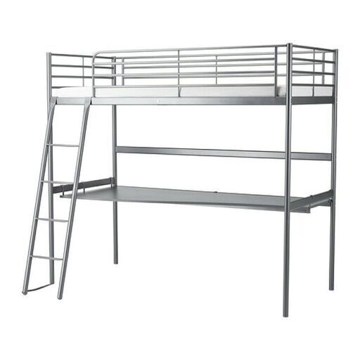 【イケア/IKEA】SVARTA ロフトベッドフレーム デスクトップ付き/191.542.00