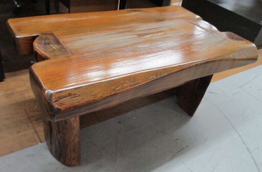 R615 天然木 センターテーブルローテーブル、幅91cm Used・美品